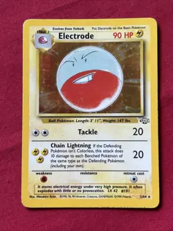 Electrode 2/64 Holo Shiny Card Excellent Condition Pokemon (T66) - Image 2