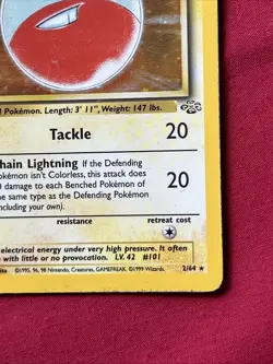 Electrode 2/64 Holo Shiny Card Excellent Condition Pokemon (T66) - Image 5