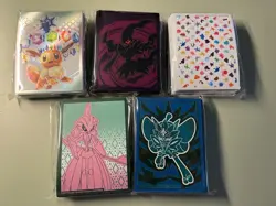Brand New Pokemon TCG Card Soft Sleeves Various Lot of 5 New Sealed ETB - Image 1