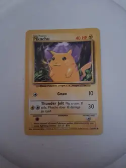 Pokemon Pikachu 58/102 Base Set Yellow Cheeks Card Rare - Image 1