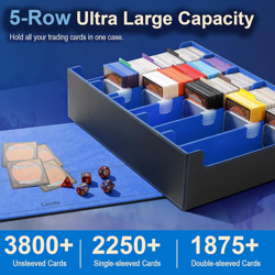 Trading Cards Storage Box, 3800+ MTG Card Deck Box with 24 Colorful Dividers & 5 - Image 2