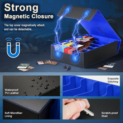 Trading Cards Storage Box, 3800+ MTG Card Deck Box with 24 Colorful Dividers & 5 - Image 5