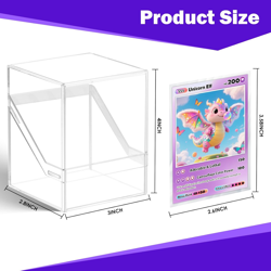 Trading Card Deck Boxes,Acrylic Commander Card Deck Case with 600Pcs Penny Soft - Image 2