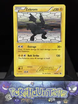 Pokemon Card Zekrom BW005 Black & White Black Star Promo Holo Rare Played - Image 1