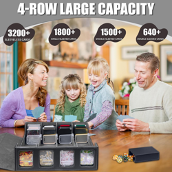 3200+ Trading Card Storage Box, MTG Commander Deck Box with Window Dice Tray, 4 - Image 3