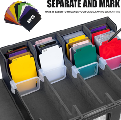 3200+ Trading Card Storage Box, MTG Commander Deck Box with Window Dice Tray, 4 - Image 4