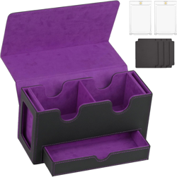 MTG Deck Box with Commander Display,Card Deck Box Fits 200+ Double Sleeved Cards - Image 1