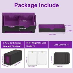 MTG Deck Box with Commander Display,Card Deck Box Fits 200+ Double Sleeved Cards - Image 2