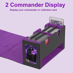 MTG Deck Box with Commander Display,Card Deck Box Fits 200+ Double Sleeved Cards - Image 4