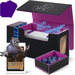 MTG Card Storage Deck Box with Display Window, Commander Deck Box TCG Fit MTG Ma - Image 1