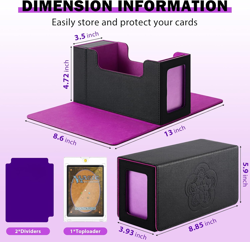 MTG Card Storage Deck Box with Display Window, Commander Deck Box TCG Fit MTG Ma - Image 2