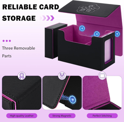 MTG Card Storage Deck Box with Display Window, Commander Deck Box TCG Fit MTG Ma - Image 5