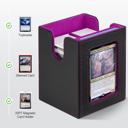 Card Deck Box with Commander Window Display, MTG Deck Box with Dice Tray Holds 2 - Image 4