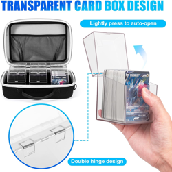 Card MTG Deck Box with Carrying Case, 6 Pack Clear Commander Deckbox with 12 Div - Image 3