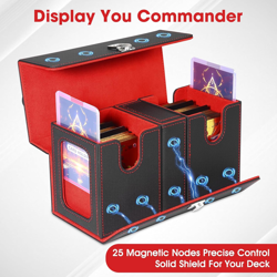 Commander Deck Box for MTG - 3-In-1 Card Storage Box Fits 200+ Double-Sleeved Ca - Image 3