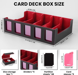 Card Deck Box for MTG Commander Display, 3900+ Trading Card Storage Box with Han - Image 5