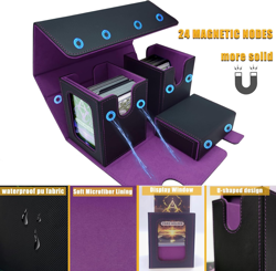 MTG Commander Card Storage Box - Fits 200 Double Sleeved Cards,3-In-1Card Deck C - Image 2