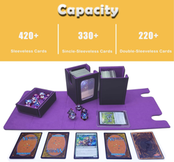 MTG Commander Card Storage Box - Fits 200 Double Sleeved Cards,3-In-1Card Deck C - Image 5