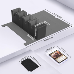 Trading Card Deck Box with Commander Display，5 in 1 MTG Storage Holds 400+ Doubl - Image 4