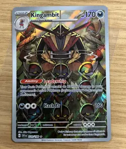 Kingambit 220/198 Scarlet & Violet Illustration Rare Pokemon Card Pack Fresh MT - Image 1