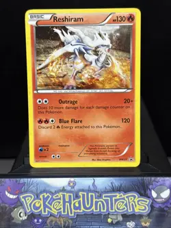 Pokemon Card Reshiram BW23 Rare Black & White Promo Holo Near Mint - Image 1