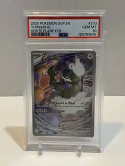 Pokemon TCG Tornadus 210 White Flare Promo Card PSA 10 - Image 1