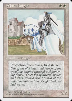 MTG - White Knight - Fourth Edition - X1 - (NM) - - Image 1