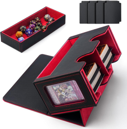 MTG Commander Deck Box, Large-Capacity Storage with 2 Display Windows & Dice Tra - Image 2