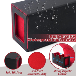 MTG Commander Deck Box, Large-Capacity Storage with 2 Display Windows & Dice Tra - Image 5