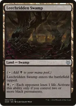 1 x Leechridden Swamp - Duel Decks: Nissa vs. Ob Nixilis - LP - MTG - EOF - Image 1