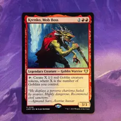 Krenko Mob Boss CMM 0238 MTG Magic Commander Masters Card Goblin Warrior 238 - Image 1