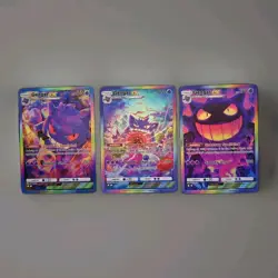 Pokemon Cards Gengar Card Lot TCG Pocket Custom Holofoil With Texture 3 Cards - Image 1