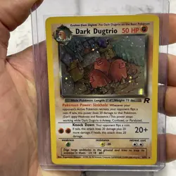 Pokemon Dark Dugtrio 6/82 Team Rocket ~ Holo ~ Vintage Pokemon LP Card TCG Vtg - Image 1