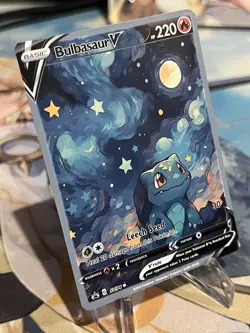 Pokemon Pikachu V and Bulbasaur Doujin ACG DIY Full Art Card new - Image 5