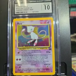 CGC 10 GEM MINT Mew # 9 HOLO WOTC Black Star Promo Pokemon Card MAJOR SWIRL! WOW - Image 1