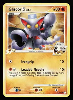 Gliscor E4 62/111 Common Rising Rivals Pokemon Card - Image 1