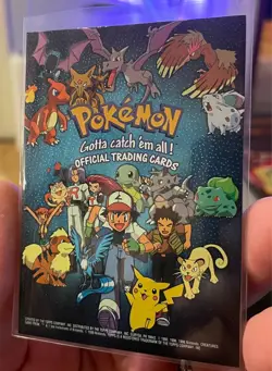 | 1999 Pokemon Topps Series 1 Checklist TV Animation Edition Holo Foil Card MP | - Image 1