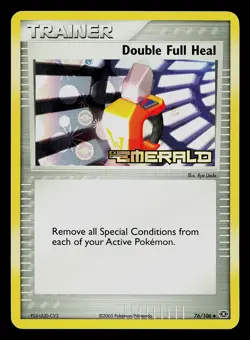 Pokemon Card - Double Full Heal Emerald 76/106 Reverse Holo Stamped - Image 1