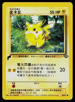 Pokemon Card - Pikachu Chinese Jungle World Collection Promo 60/64 Common - Image 1