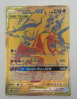 Reshiram & Charizard GX SM247 Holo Card Mint Condition 2021 Sun & Moon Promo - Image 1