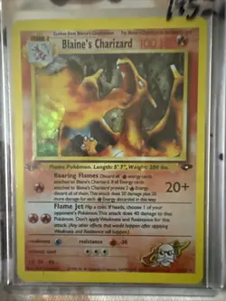 Pokemon TCG Blaine's Charizard Gym Challenge Holo Card 2/132 Unlimited Rare - Image 1