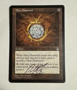 Mox Diamond | SIGNED - Dan Frazier - Artist | MTG WOTC | Stronghold - Image 1