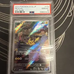 PSA 10 GEM MINT Pikachu 173/165 AR Art Rare Pokemon Card 151 Japanese SV2a - Image 1