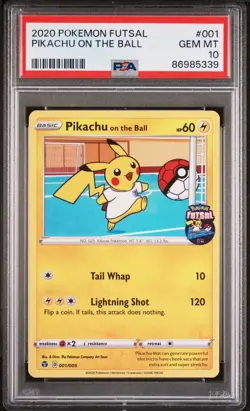 Pokemon Pikachu on the Ball Futsal Promo #001 PSA 10 Gem Mint! LOW POP! - Image 1