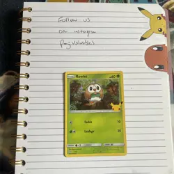 Pokemon TCG Rowlet McDonald's 2021 Promo 25th Anniversary 7/25 Holo Rare - Image 1