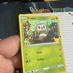 Pokemon TCG Rowlet McDonald's 2021 Promo 25th Anniversary 7/25 Holo Rare - Image 2