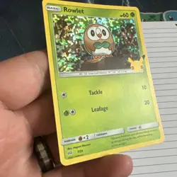 Pokemon TCG Rowlet McDonald's 2021 Promo 25th Anniversary 7/25 Holo Rare - Image 3