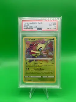 2020 POKEMON SWORD & SHIELD VIVID VOLTAGE #009 CELEBI AMAZING RARE PSA 10 - Image 1