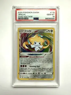 Pokemon Jirachi Amazing Rare Vivid Voltage 119/185 PSA 10 - Image 1