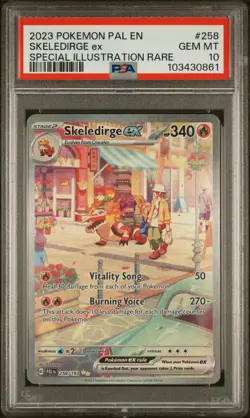 2023 POKEMON PAL EN-PALDEA EVOLVED #258 SKELEDIRGE EX PSA 10 - Image 1